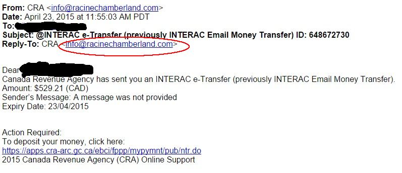 Scam Phishing Email